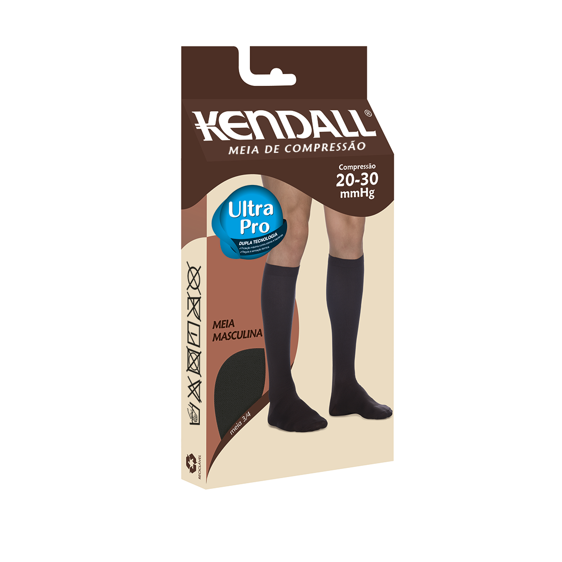 MEIA KENDALL 3/4 20-30 MMHG MASCULINA COM PONTEIRA 1532