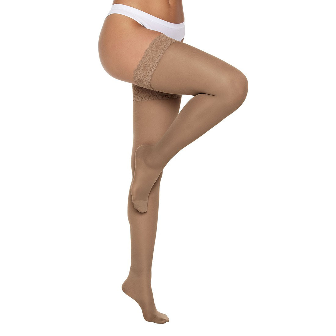 MEIA KENDALL 7/8 15-20 MMHG COM SILICONE E PONTEIRA 1612