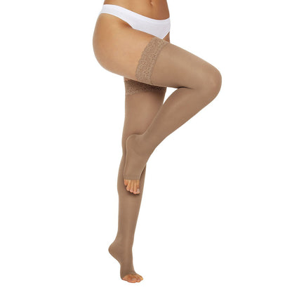 MEIA KENDALL 7/8 15-20 MMHG COM SILICONE E SEM PONTEIRA 1712